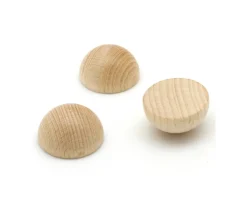 Demi-Boule 3 cm en bois - dôme hêtre diamètre 30 mm