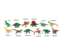Dinosaure : set 12 figurines avec tube de rangement