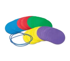 Distanciation sociale - 30 disques colorés 25 cm de diamètre + 1 corde