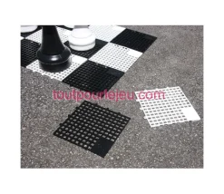 Echiquier ou damier géant jardin case 15,5 cm plateau échecs