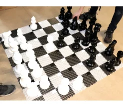 Echiquier ou damier géant jardin case 15,5 cm plateau échecs