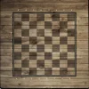 Echiquier tapis de jeu enroulable 40x40 cm décor bois
