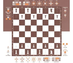 Echiquier tapis de jeu enroulable pédagogique 60x60 cm