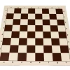 Echiquier tapis de jeu roulable 43x43 cm échec marron/blanc