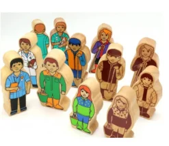 Enfant en bois 80 x 42 x 25 mm garçon personnage jeu