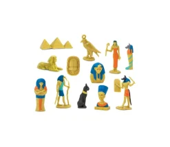 Epoque égyptienne : set 12 figurines livrées avec tube de rangement