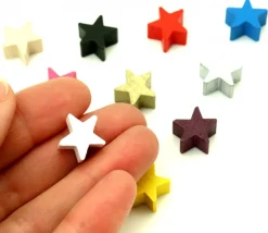 Etoile 15x15x8 mm jetons pions en bois 5 pointes
