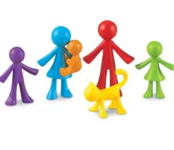 Famille : 72 personnages de jeu multicolores environ 6 cm