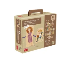 Familles du monde - 24 figurines bois à relier