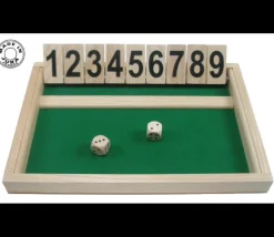 Fermez la boite jeu en bois 26.5 cm shut the box - Fabriqué en France