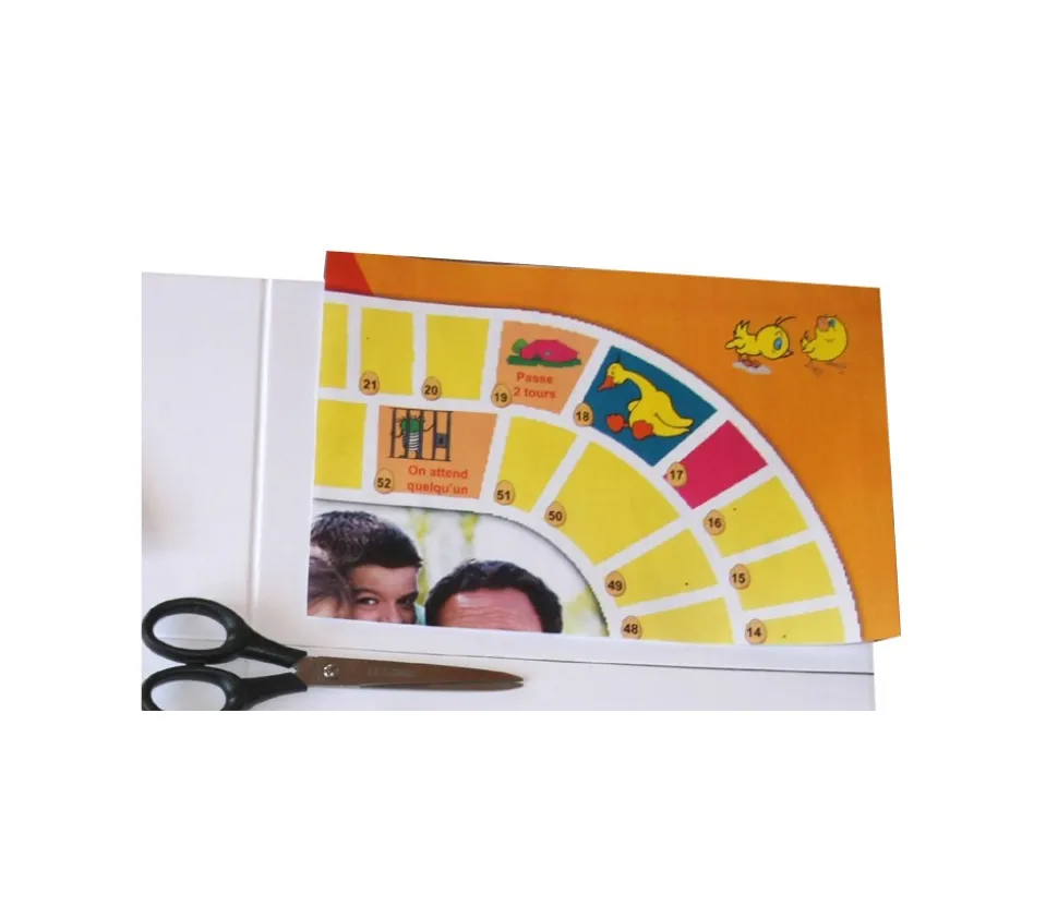 Feuille autocollante A4 blanche pour plateau de jeu et boite