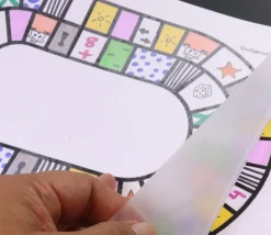 Feuille autocollante A4 transparente pour accessoires, plateaux, boites