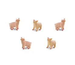 Figurine mini mini cochon rose 25 x 25 x 10 mm