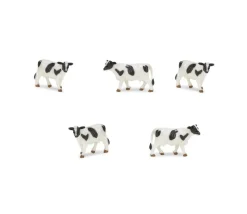 Figurine mini mini vache noire et blanche 15 x 8 x 30 mm