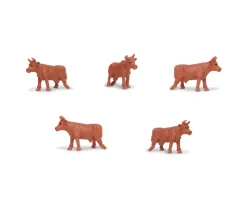 Figurine mini mini vache marron 15 x 10 x 28 mm