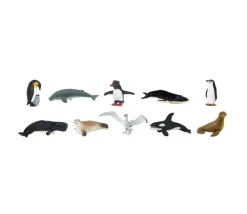 Figurines Antarctiques 6 cm- 10 animaux dans un tube