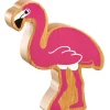 Flamant rose en bois 9.8 x 8.5 x 2.4 cm