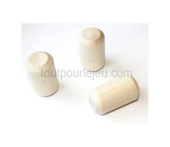 Grand cylindre en bois naturel 31 x 54 mm angles arrondis