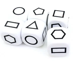 Grand dé à jouer formes géométriques noir