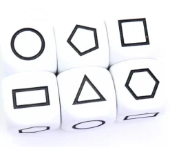 Grand dé à jouer formes géométriques noir