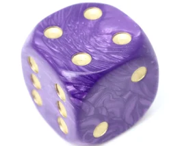 Grand Dé 36 mm nacré très lisible pour jeux à l'unité (couleur au hasard)