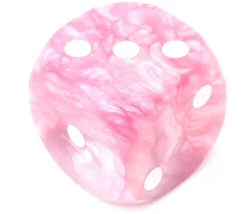 Grand Dé 36 mm nacré très lisible pour jeux à l'unité (couleur au hasard)