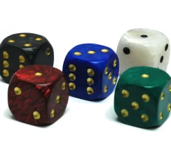 Grand Dé 36 mm nacré très lisible pour jeux à l'unité (couleur au hasard)