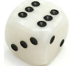 Grand Dé 36 mm nacré très lisible pour jeux à l'unité (couleur au hasard)