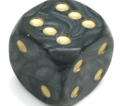 Grand Dé 36 mm nacré très lisible pour jeux à l'unité (couleur au hasard)
