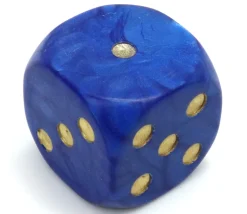 Grand Dé 36 mm nacré très lisible pour jeux à l'unité (couleur au hasard)
