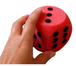 Grand dé en mousse 7 cm pour jeu