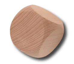 Grand dé vierge 42 mm en bois naturel neutre 4.2 cm