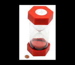 Grand sablier super lisible 30 secondes - ROUGE - 16 cm MAXI