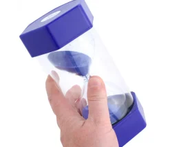 Grand sablier super lisible 5 minutes - BLEU - 16 cm MAXI