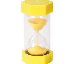 Grand sablier super lisible 1 minute - JAUNE - 16 cm MAXI