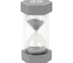 Grand sablier super lisible 30 minutes - GRIS - 16 cm MAXI
