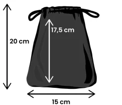 GRAND Sac velours NOIR taille M 200 x 150 mm