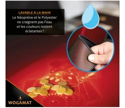 Grand tapis multijeux 100 x 60 cm rouge rubis - super qualité taille 2