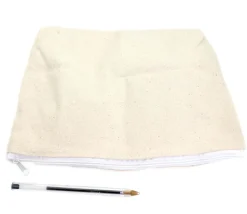 Grande Pochette plate 19 x 29 cm coton trousse à personnaliser fermeture éclair