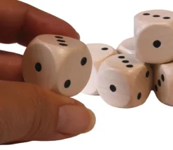 Gros dé 123 en 2 cm dé à jouer bois points 1 2 3 1 2 3