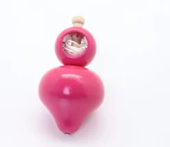 Grosse toupie bois 10 cm avec lanceur ficelle