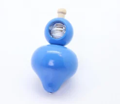 Grosse toupie bois 10 cm avec lanceur ficelle