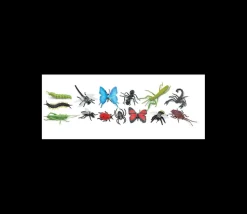 Insectes 5/6 cm : 14 figurines dans un tube