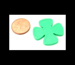 Jeton 29 mm trèfle à 4 feuilles vert