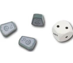 Jeton de jeu pierre runique en bois - 16 x 13 x 5 mm