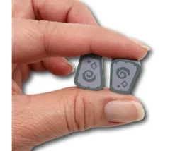 Jeton de jeu pierre runique en bois - 16 x 13 x 5 mm