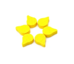 Jeton feuille goutte huile jaune -14 x 10 x 4 mm