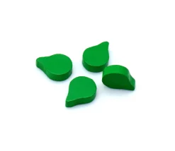 Jeton feuille goutte verte -14 x 10 x 4 mm