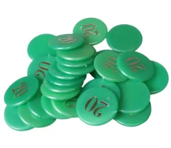 Jeton numéroté nacré 32 mm numéro 20