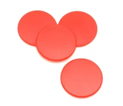 Jeton rond 38 mm de diamètre en plastique plat à l'unité